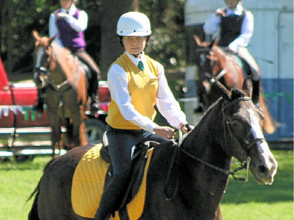 Widgee Pony Club’s Kirsten Moreland, on Danny, at the Gympie Gymkhana. Widgee Pony Club’s Kirsten Moreland, on Danny, at the Gympie Gymkhana.